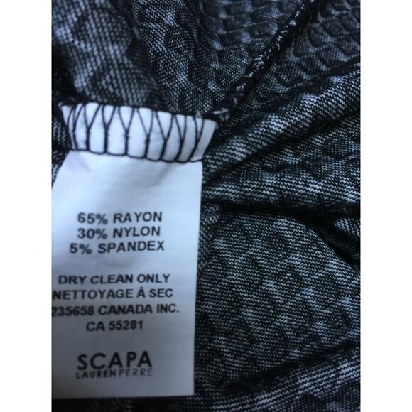 Scapa Lauren Perre Boat Neck Drape Front Shift Dress Dolman Sleeve Large Casual - Picture 4 of 6